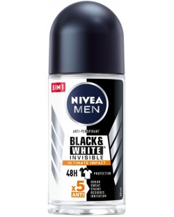 Nivea Men Рол-он Black & White, Ultimate Impact, 50 ml