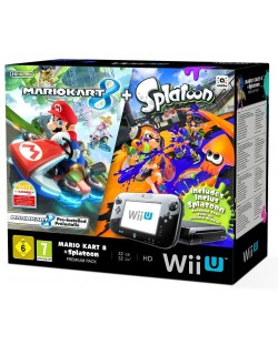 Nintendo Wii U Premium + Mario Kart 8 & Splatoon