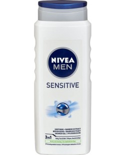 Nivea Men Душ гел за коса и тяло Sensitive, 500 ml