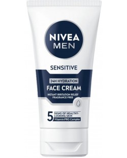 Nivea Men Крем за лице Sensitive, туба, 75 ml