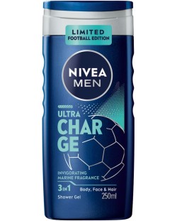 Nivea Men Душ гел Ultra Charge, 250 ml