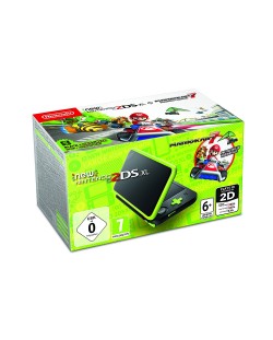 New Nintendo 2DS XL + Mario Kart 7 - Black / Lime Green