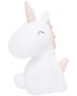 Нощна лампа Dhink - Unicorn mini, розова грива и рог