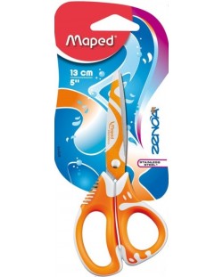 Ножица Maped Zenoa Fit - 13 cm, оранжева