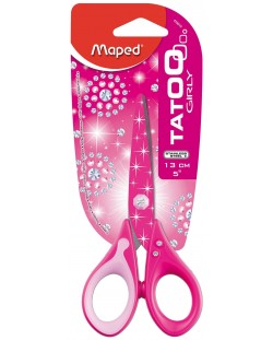 Ножици Maped - Tatoo Inovation, 13 cm, розова