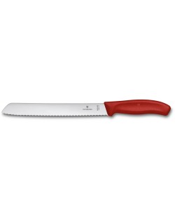Нож за хляб с назъбено острие Victorinox - Swiss Classic, 21 cm, червен