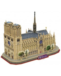 3D Пъзел Cubic Fun от 128 части - Notre Dame De Paris