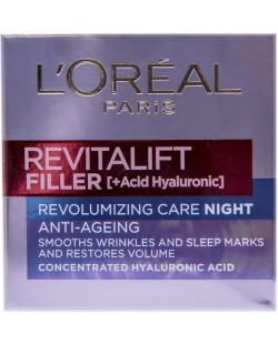 L'Oréal Revitalift Нощен крем за лице Filler, 50 ml