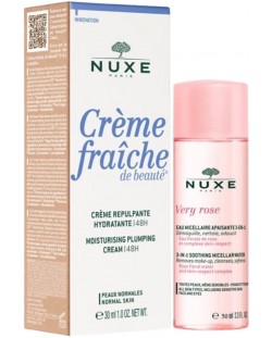 Nuxe Crème Fraiche & Very Rose Комплект - Крем и Мицеларна вода, 30 + 50 ml (Лимитирано)