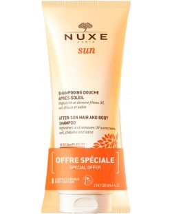 Nuxe Sun Комплект - Шампоан за коса и тяло, за след слънце, 2 x 200 ml (Лимитирано)
