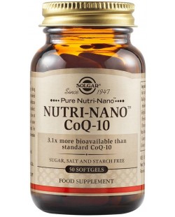 Nutri-Nano CoQ-10, 50 софтгел капсули, Solgar