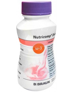 Nutricomp Drink Ентерална храна за пиене, ягода, 4 x 200 ml, B. Braun