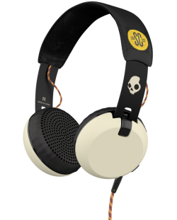 Слушалки с микрофон Skullcandy Grind - бели/черни