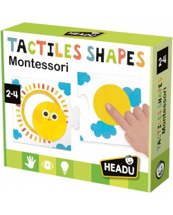 Образователна игра Headu Montessori - Тактилни форми