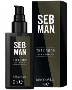 Sebastian Professional Seb Man Оформящо олио за коса и брада The Groom, 30 ml