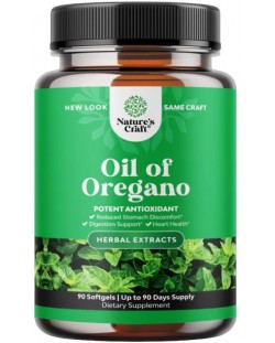 Oil of Oregano, 150 mg, 90 меки капсули, Nature's Craft