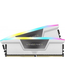 Оперативна памет Corsair - VENGEANCE RGB, 32GB , DDR5, 5200MHz, бяла