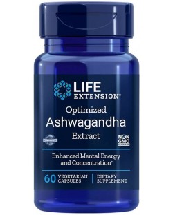 Optimized Ashwagandha Extract, 125 mg, 60 веге капсули, Life Extension