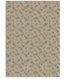 Опаковъчна хартия Apli - Крафт, Колела, 0.7 x 2 m
