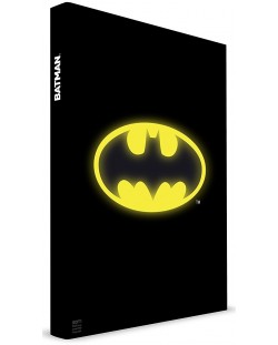 Тефтер SD Toys DC Comics: Batman - Light Logo, светещ