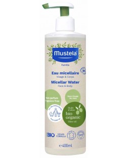Органик мицеларна вода Mustela - 400 ml