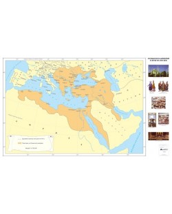 Османската империя в края на ХVІІ век (стенна карта)