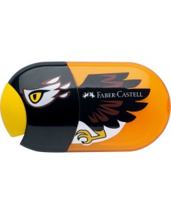 Двойна острилка Faber-Castell - Орел, с резервоар и гума
