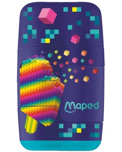 Острилкогума Maped Connect - Pixel Party, двойна