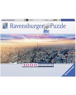 Панорамен пъзел Ravensburger от 1000 части - Сутрин в Париж