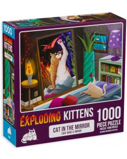 Пъзел Exploding Kittens от 1000 части - Котешко огледало