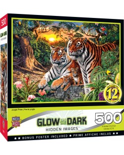 Пъзел Master Pieces от 500 части - Тигри в джунглата