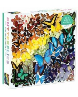 Пъзел Galison от 500 части - Красиви пеперуди