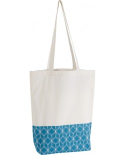 Пазарска чанта Giftpack - 38 x 42 cm, синьо и бяло
