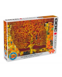 Пъзел с 3D ефект Eurographics от 300 части - Дървото на Живота от Климт