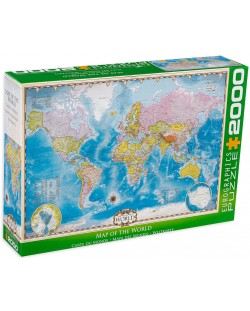 Пъзел Eurographics от 2000 части - Карта на света