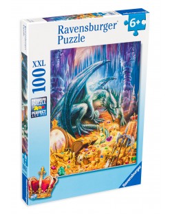 Пъзел Ravensburger от 100 XXL части - Съкровището на дракона