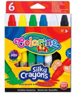 Пастели Colorino Kids - Silky crayons, 6 цвята