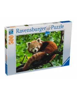 Пъзел Ravensburger от 500 части - Сладка червена панда