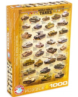 Пъзел Eurographics от 1000 части –   Танкове от Втората световна война