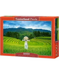 Пъзел Castorland от 1000 части - Оризови поля във Виетнам