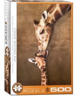 Пъзел Eurographics от 500 XXL части - Жирафче с майка си