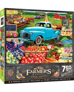 Пъзел Master Pieces от 750 части - Пазар за плодове и зеленчуци
