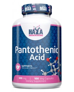 Pantothenic Acid, 500 mg, 100 капсули, Haya Labs