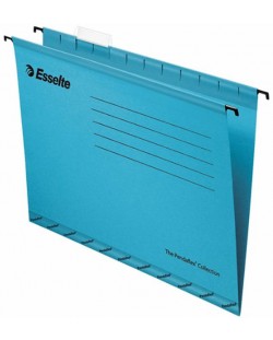 Папки за картотека Esselte Pendaflex - V образна, без машинка, синя