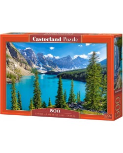 Пъзел Castorland от 500 части - Пролет в езерото Морейн, Канада