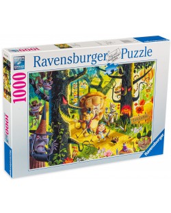 Пъзел Ravensburger от 1000 части - Животни в гората