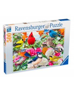 Пъзел Ravensburger от 500 части - Птици в градината