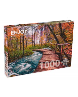 Пъзел Enjoy от 1000 части - Национален парк Плитвице, Хърватия