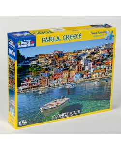 Пъзел White Mountain от 1000 части - Парга, Гърция (нарушена опаковка)