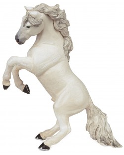 Фигурка Papo Horses, foals and ponies – Изправен кон, бял
